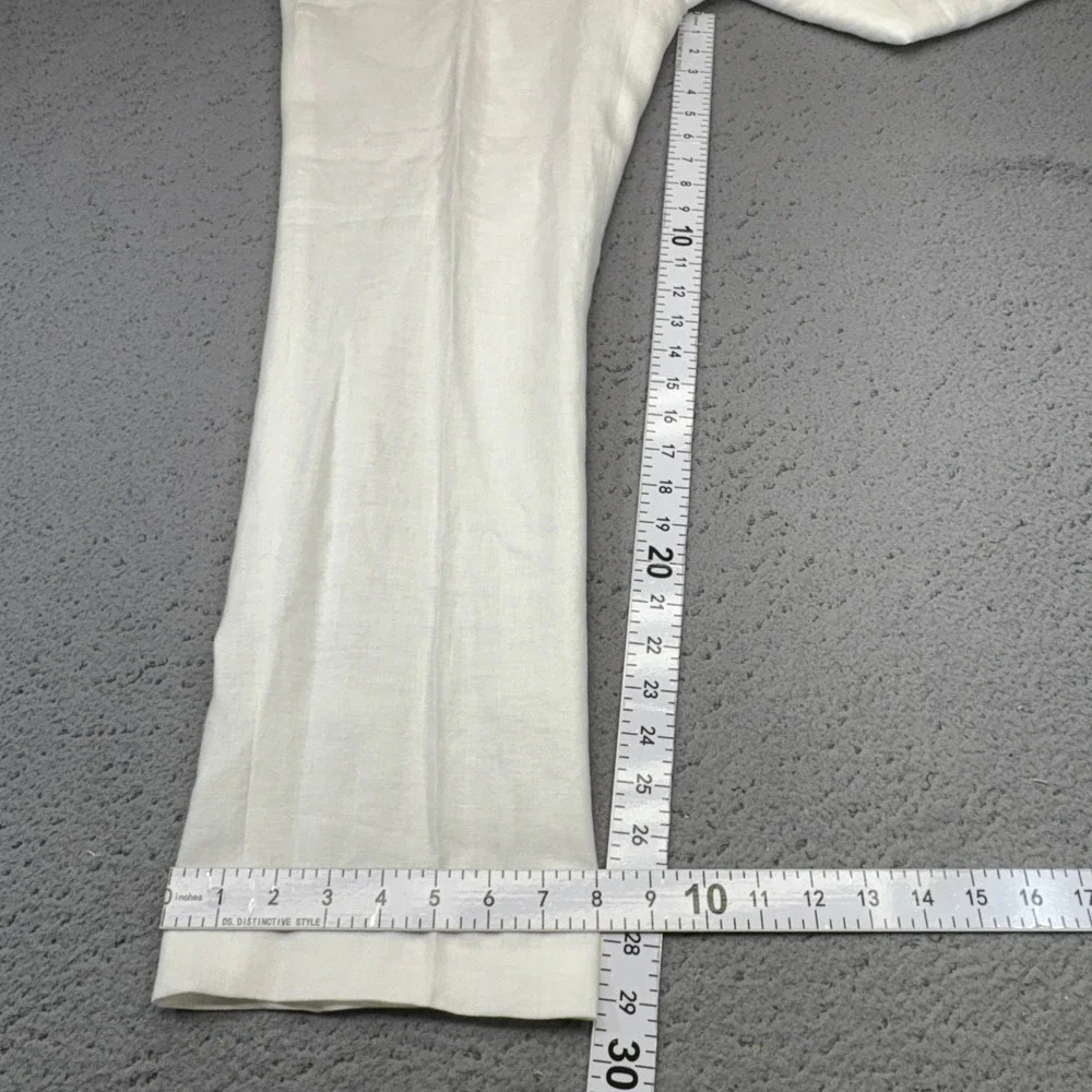 Ralph Lauren Linen Pants Mens 36x30 White LRL Classic Dress Trousers Ultraflex